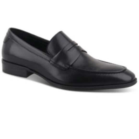 Alfani Other - Alfani Black Faux Leather Men Penny Loafers